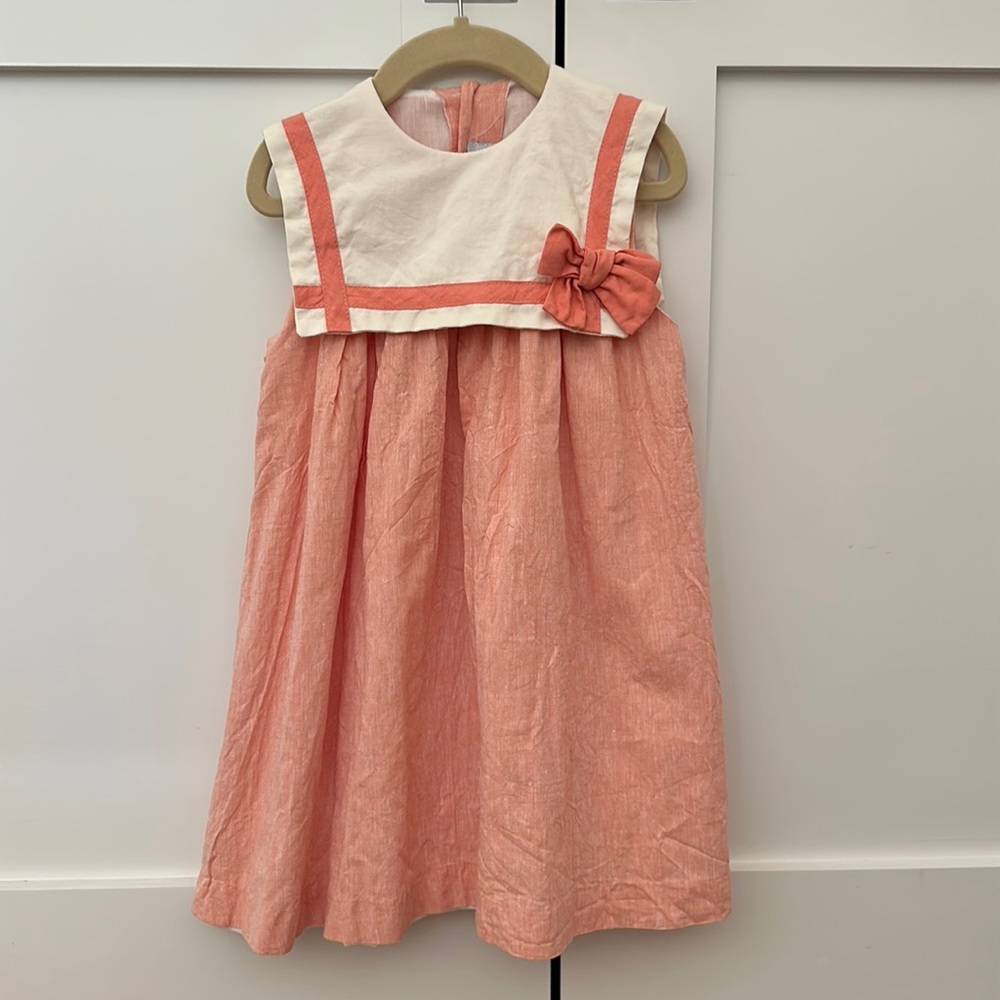Peach Linen Pepa London Sailor Dress